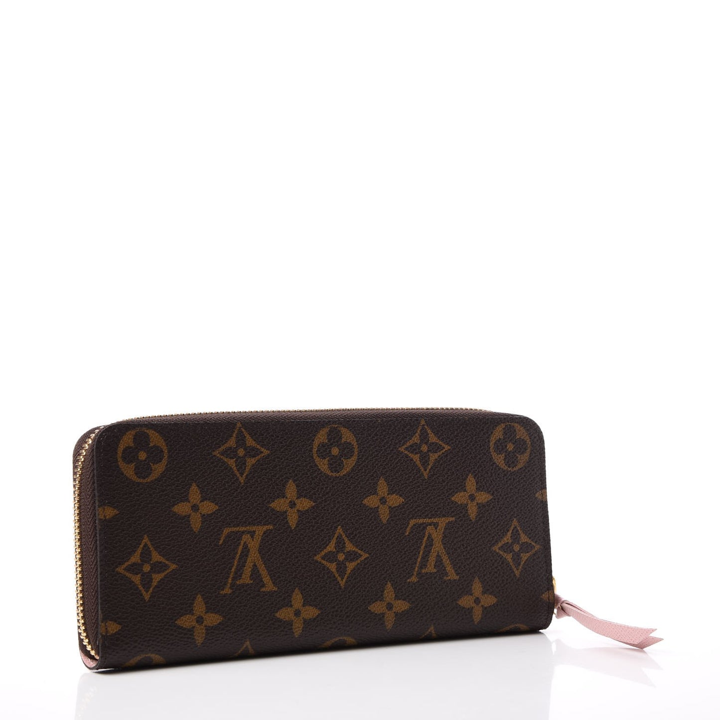 Monogram Clemence Wallet Rose Ballerine