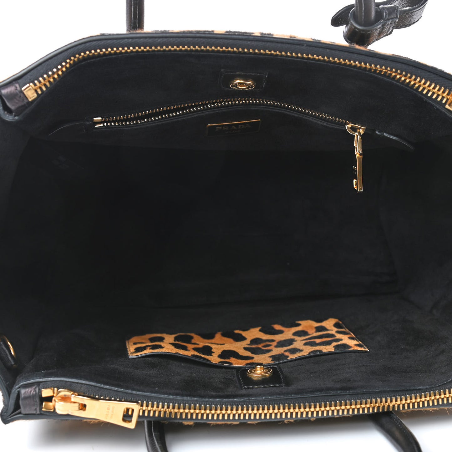 Cavallino Leopard Print Twin Pocket Tote