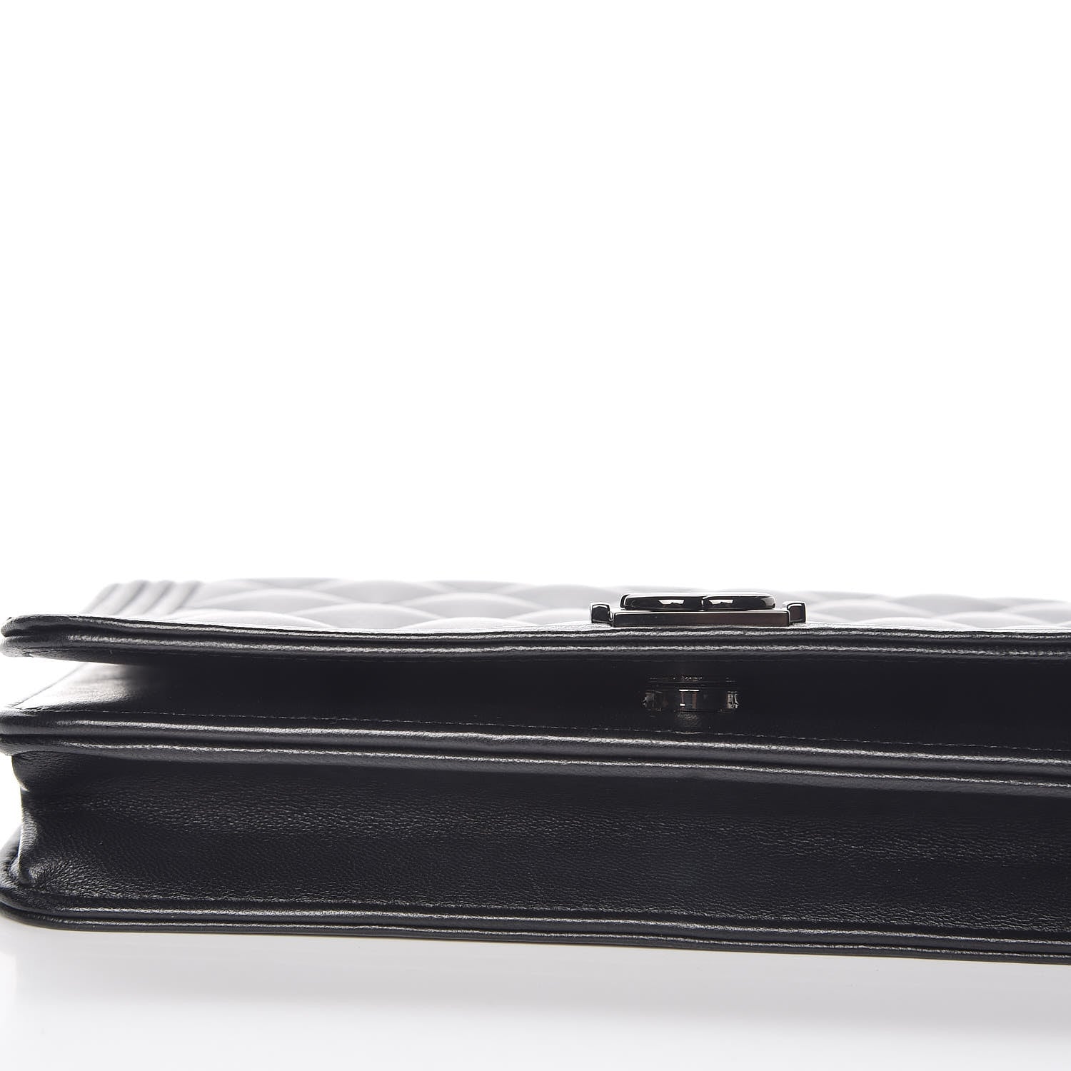 Chanel Lambskin Quilted Boy Wallet On Chain WOC So Black 11 of 12