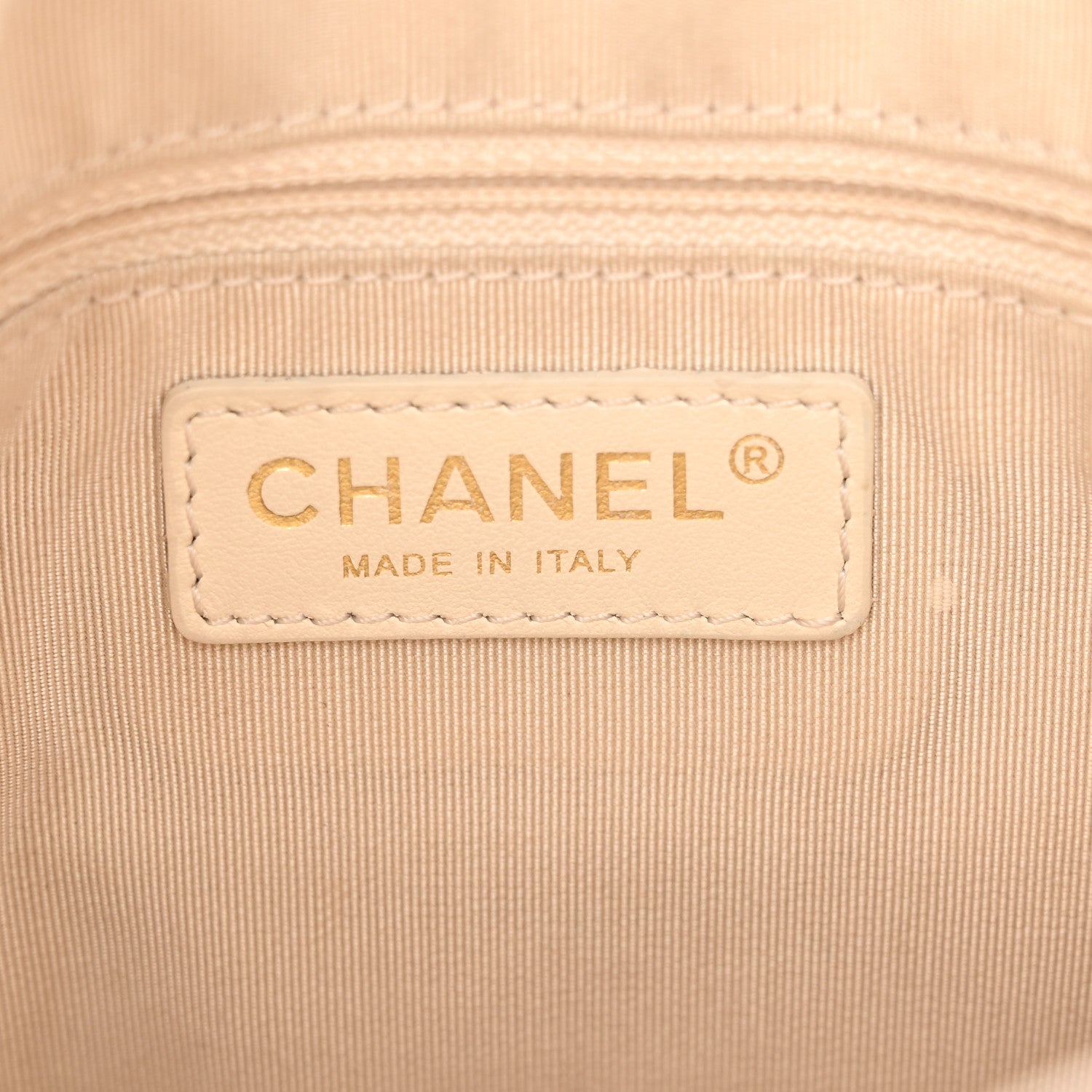 Chanel Aged Calfskin Quilted Chain Bucket Drawstring Bag White 6 of 11