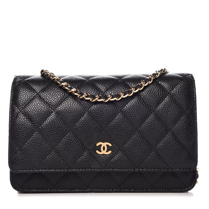 Chanel Caviar Quilted Wallet On Chain WOC Black 1 of 8