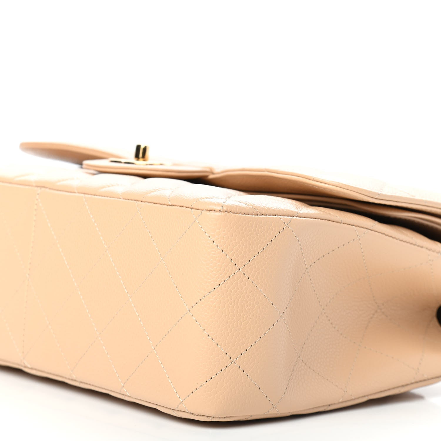 Chanel Caviar Quilted Jumbo Double Flap Beige Clair 6 of 9