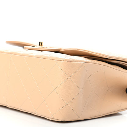 Chanel Caviar Quilted Jumbo Double Flap Beige Clair 6 of 9