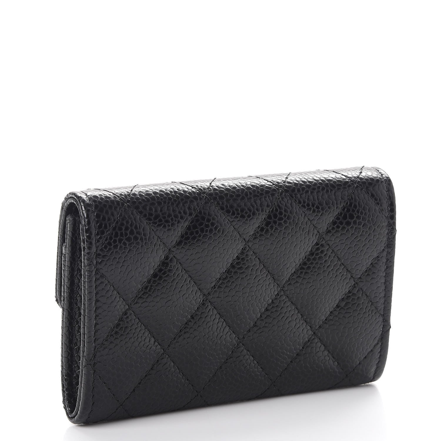 Chanel Caviar Quilted Flap Card Holder Black 3 of 9
