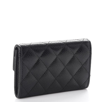 Chanel Caviar Quilted Flap Card Holder Black 3 of 9