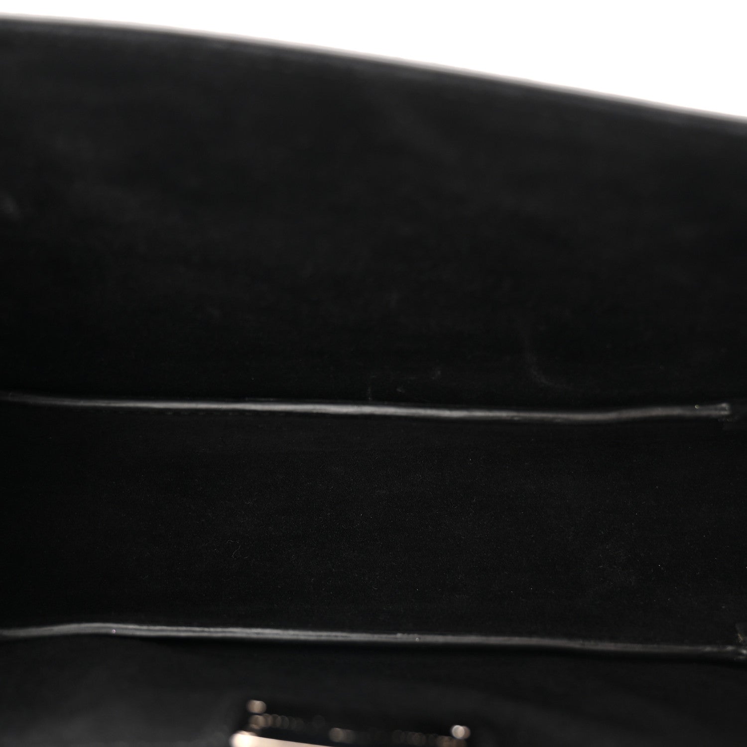 Salvatore Ferragamo Suede Calfskin Studded Crystal Ginny Vara Bow Shoulder Bag Black 5 of 9