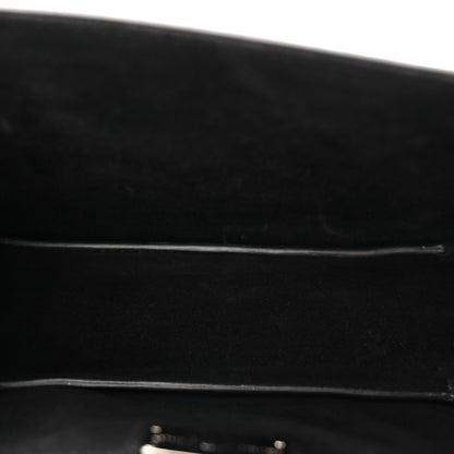 Salvatore Ferragamo Suede Calfskin Studded Crystal Ginny Vara Bow Shoulder Bag Black 5 of 9