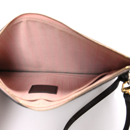 Louis Vuitton Damier Ebene Neverfull MM GM Pochette Rose Ballerine 5 of 9
