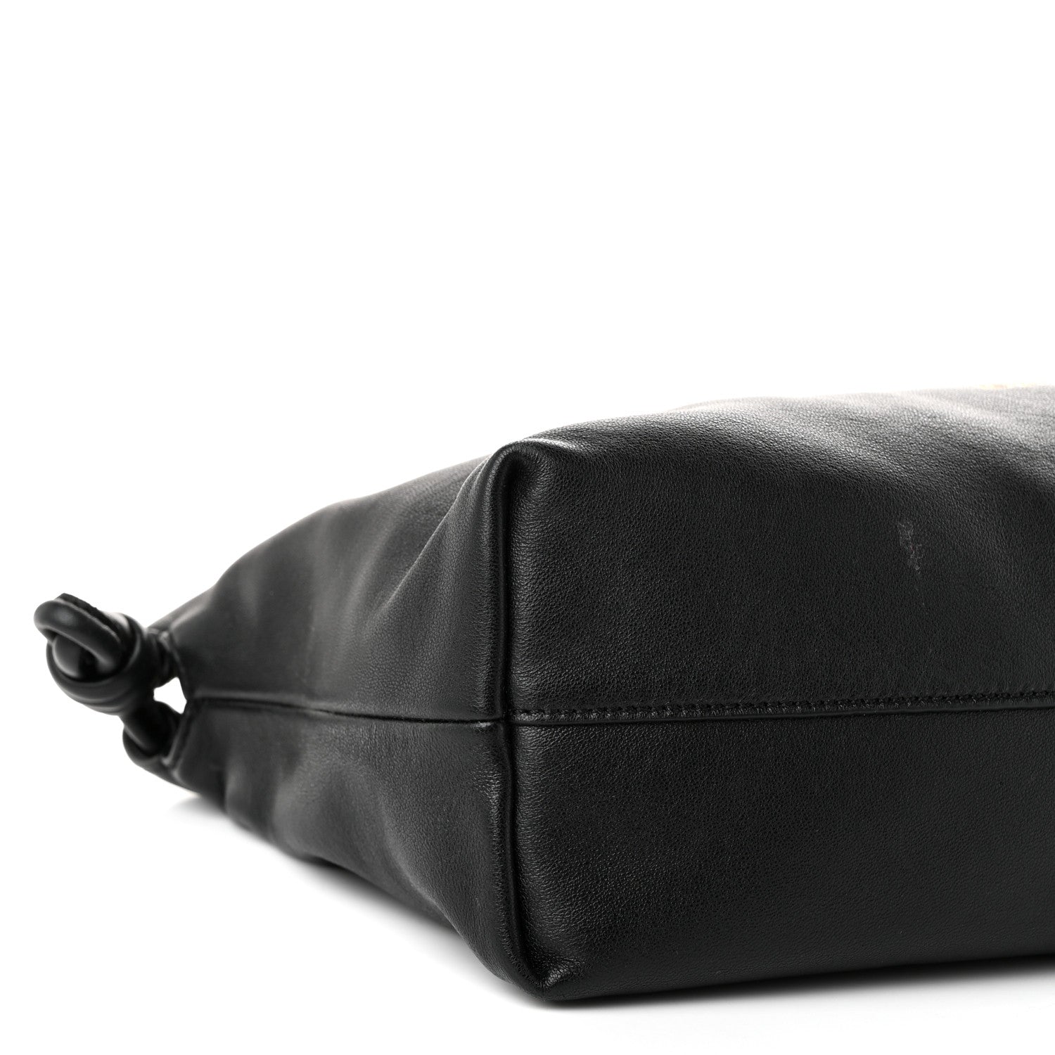 Loewe Mellow Nappa Medium Donut Chain Flamenco Knot Clutch Black 8 of 9