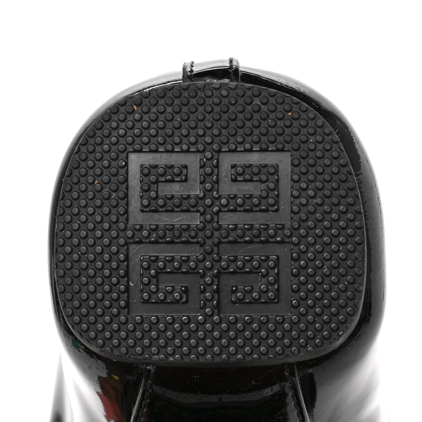 Patent Calfskin 4G Zip Clogs 36 Black