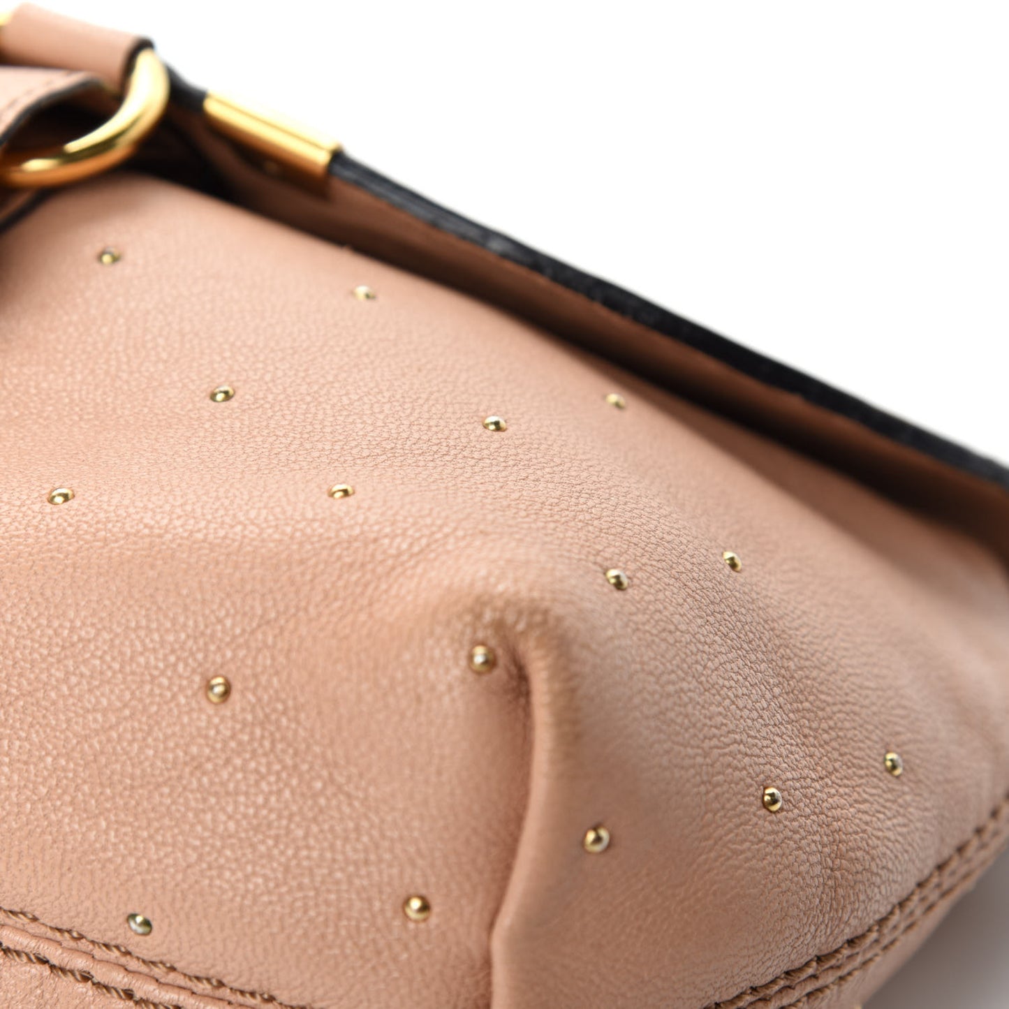 Calfskin Studded Marcie Pochette Crossbody Bag Blushy Pink