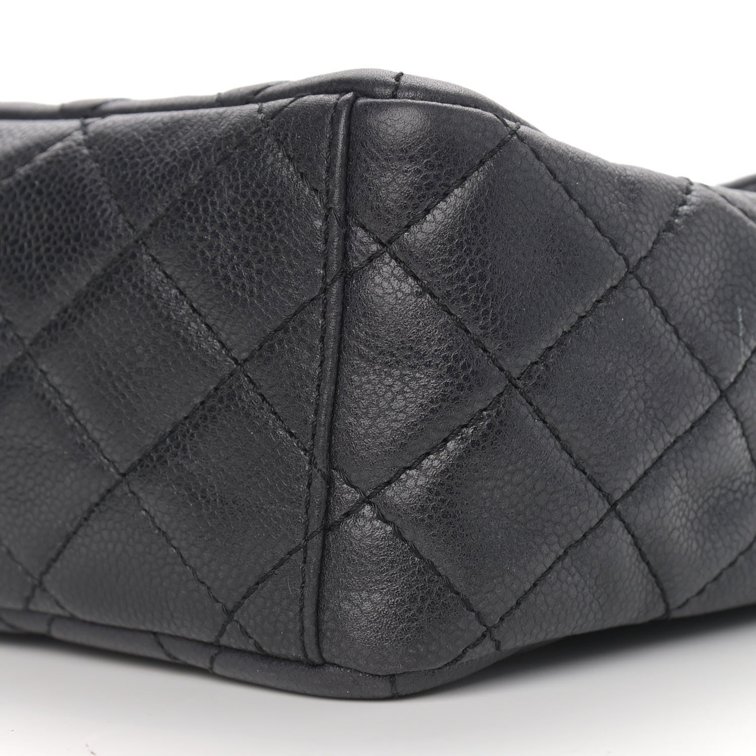 Chanel Washed Caviar Quilted Maxi Single Flap Black 8 of 9