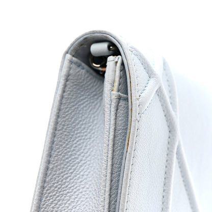 Christian Dior Grained Calfskin Diorama Wallet on Chain Pouch Light Blue 12 of 15