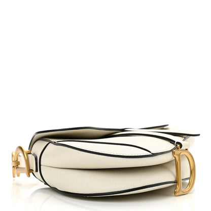 Christian Dior Grained Calfskin Saddle Bag White 4 of 10
