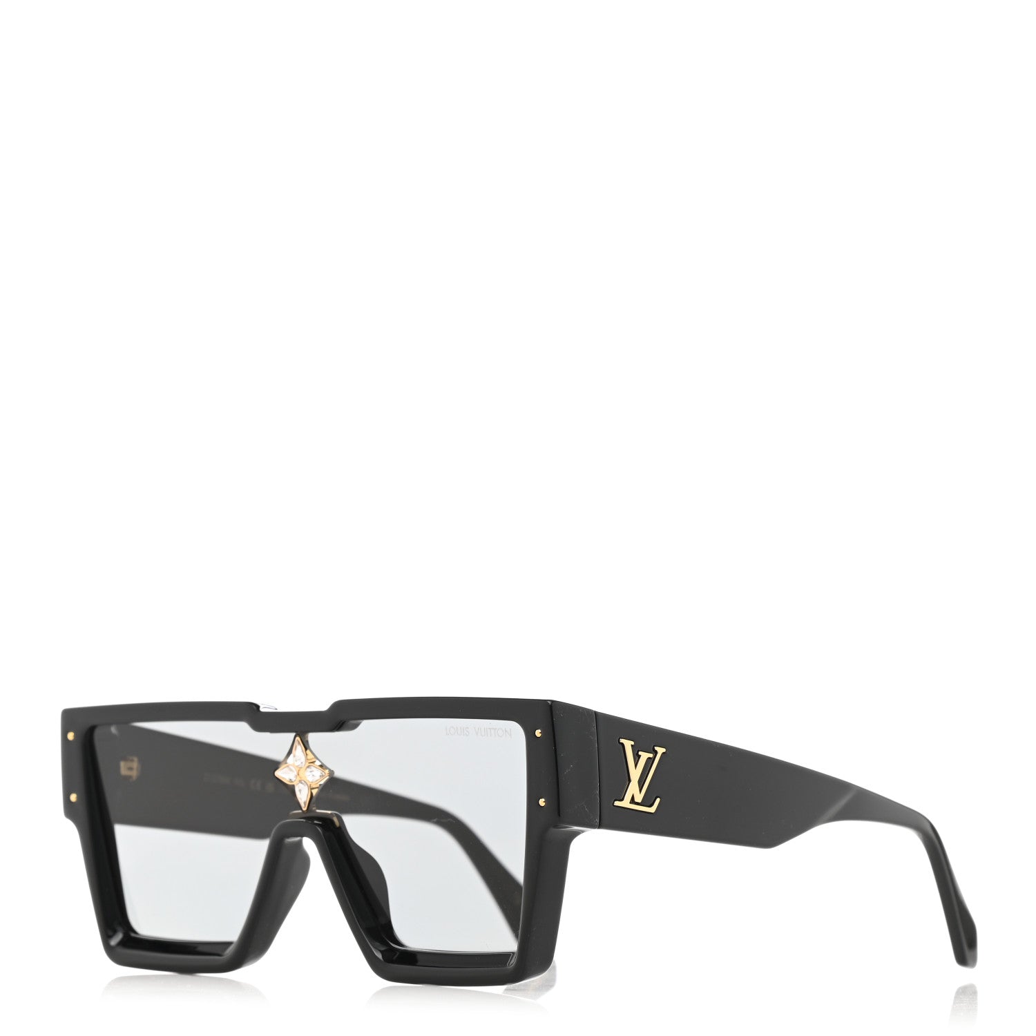 Louis Vuitton Acetate Swarovski Crystal Cyclone Sunglasses Z1578W Black 1 of 9