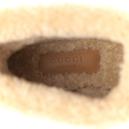 Gucci Monogram Jumbo GG Wool Womens Fria Horsebit Ankle Boots 36 Camel Ebony Butterscotch 7 of 8