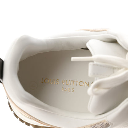 Louis Vuitton Calfskin Damier Azur Run Away Sneakers 37.5 White 7 of 8