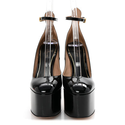 Valentino Garavani Patent Tan-Go 55/155mm Platform Sandals 35.5 Black 3 of 9