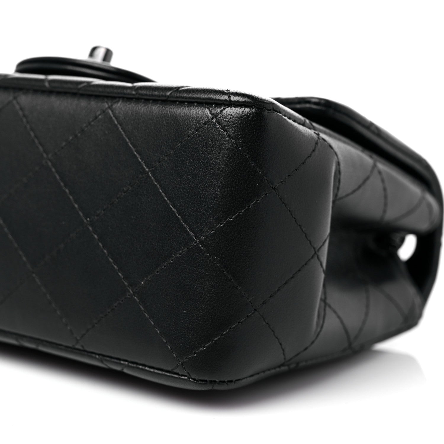 Chanel Lambskin Quilted Mini Square Flap So Black 9 of 10