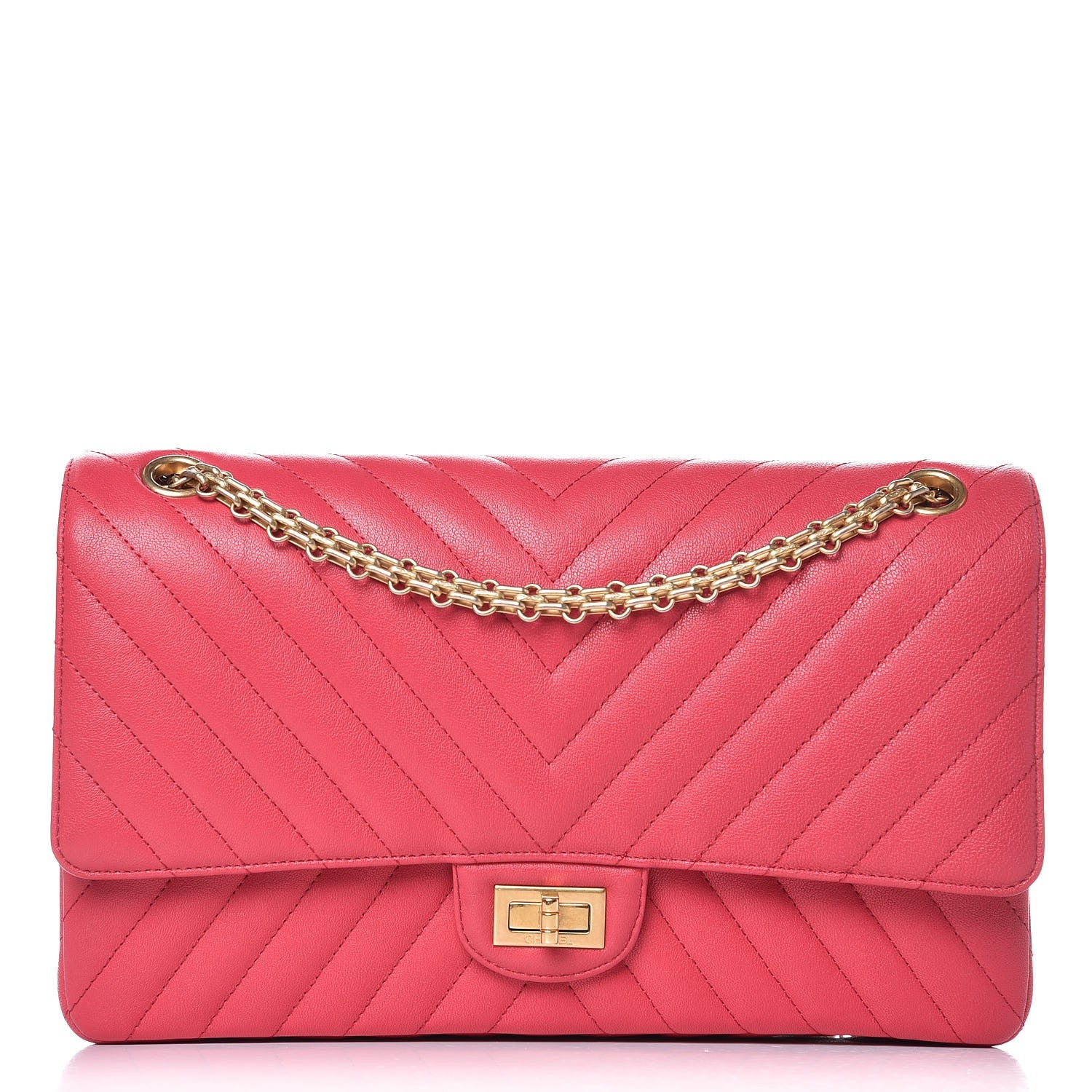 Chanel Sheepskin Chevron Quilted 2.55 Reissue 226 Flap Pink 1 of 10