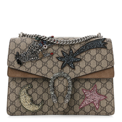 Gucci GG Supreme Monogram Shooting Star Embroidered Medium Dionysus Shoulder Bag Beige 1 of 13
