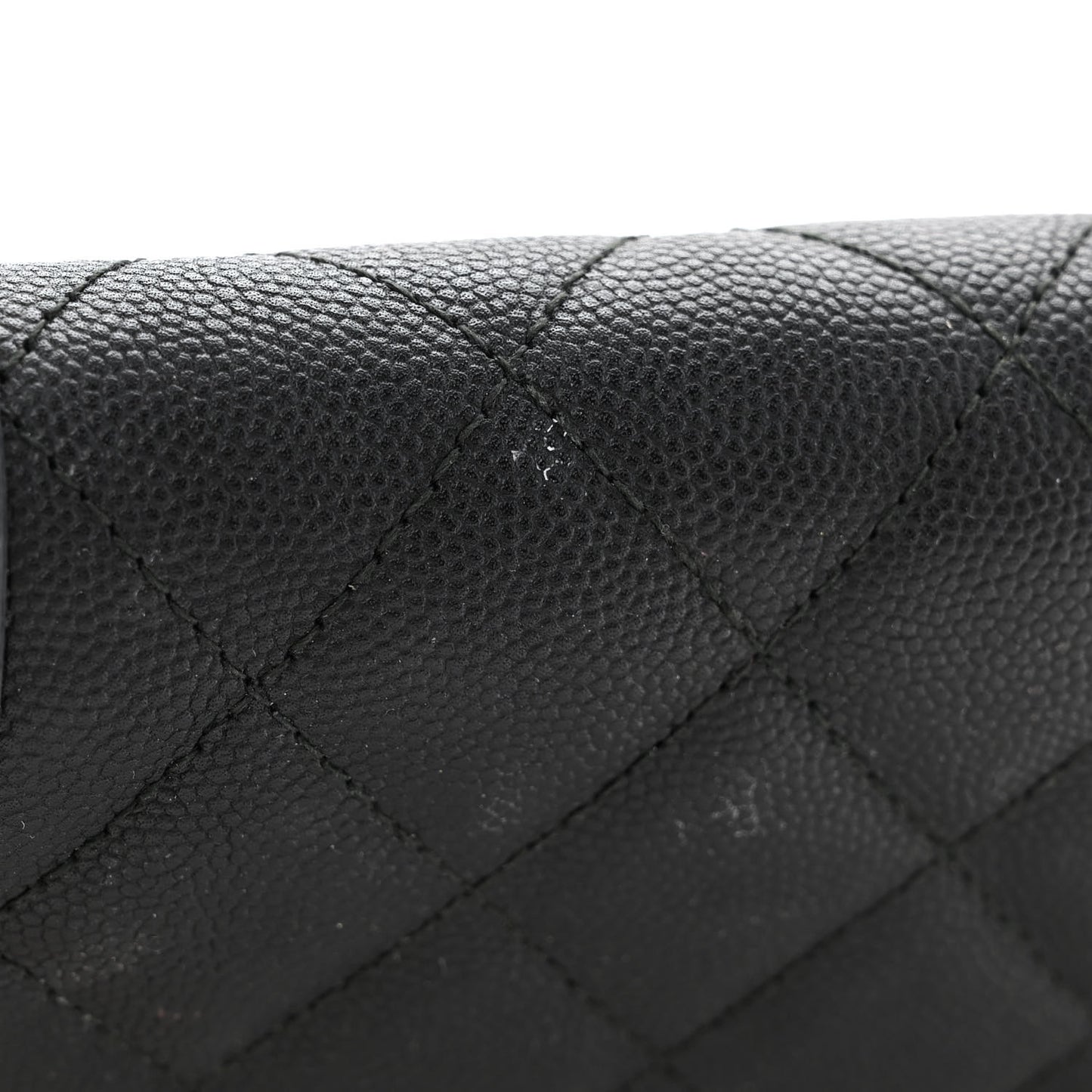 Caviar Quilted Medium Filigree Flap Wallet Black