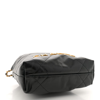 Chanel Shiny Calfskin Quilted Mini Chanel 22 Black 4 of 10