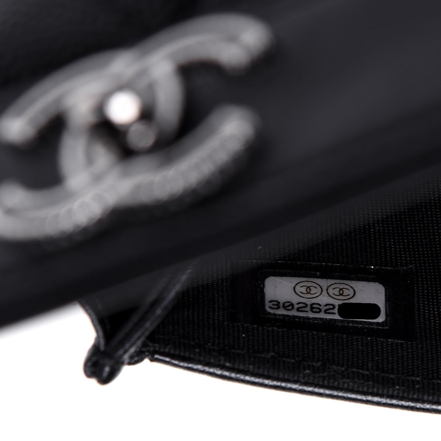 Caviar Quilted Vintage Mademoiselle Flap Card Holder Black