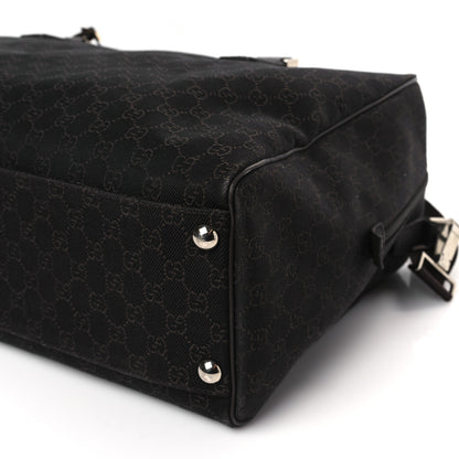 Gucci Denim Monogram Large Carry On Duffle Dark Brown 9 of 9