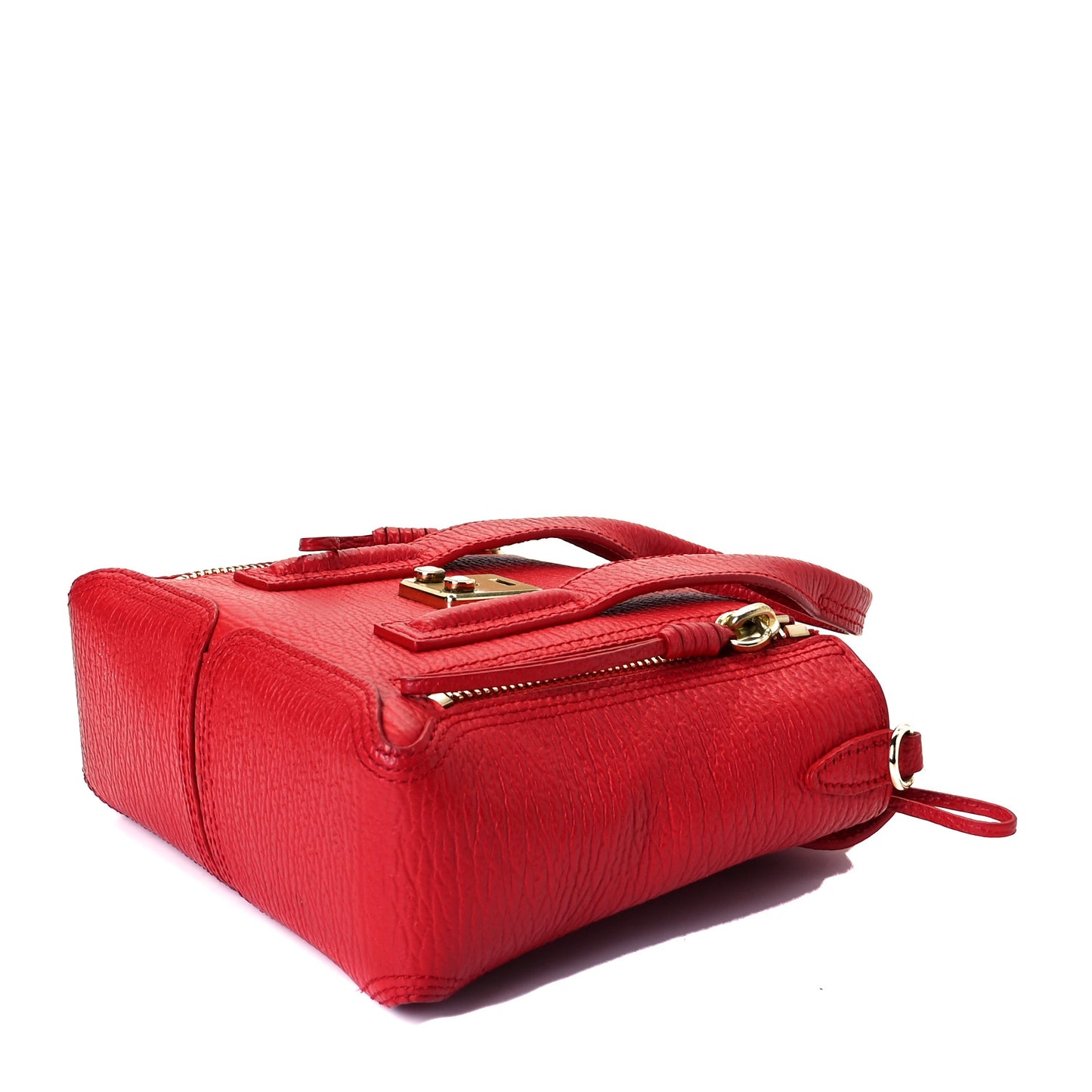 Textured Calfskin Mini Pashli Satchel Red