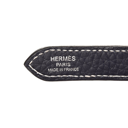 Hermes Taurillon Clemence Halzan 31 GM Bleu Nuit Indigo 8 of 10