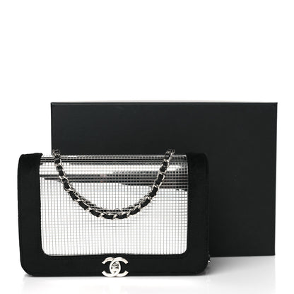 Chanel Velvet Mirror Embellished Boy Wallet On Chain WOC Argent 12 of 12
