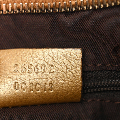 Gucci Crystal Monogram D Ring Gold Hobo Gold 7 of 11