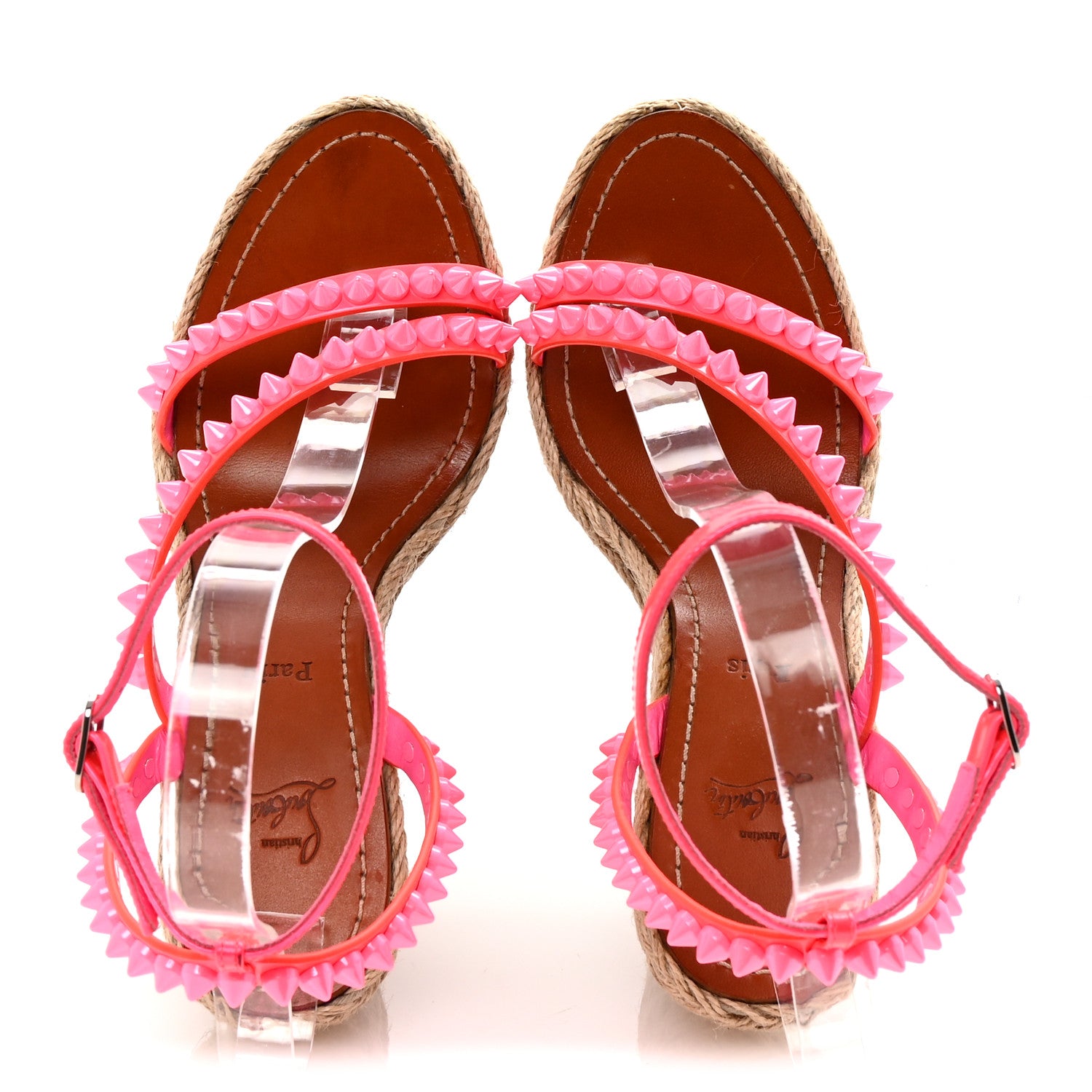 Christian Louboutin Patent Mafaldina 120 Wedge Sandals 36 Pink 2 of 9