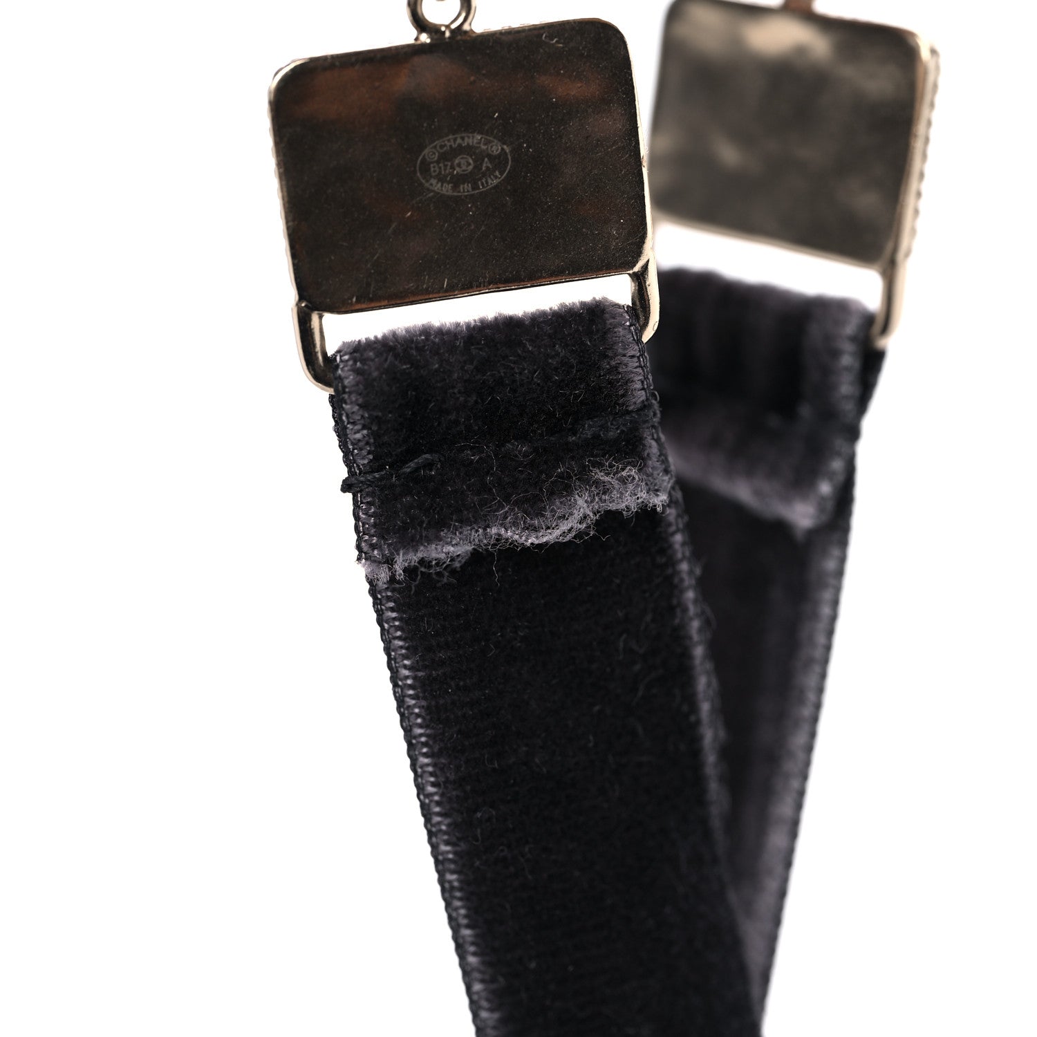 Chanel Velvet Gripoix Crystal CC Choker Necklace Black Gold 8 of 9