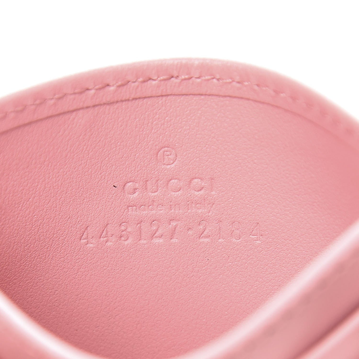Gucci Calfskin Matelasse GG Marmont Card Holder Wild Rose 6 of 6