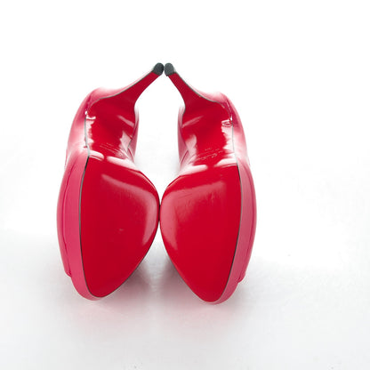 Christian Louboutin Patent Lady Peep 150 Pumps 38 Pivoine 5 of 8