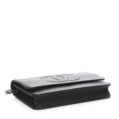 Chanel Caviar Timeless CC Wallet On Chain WOC Black 4 of 12