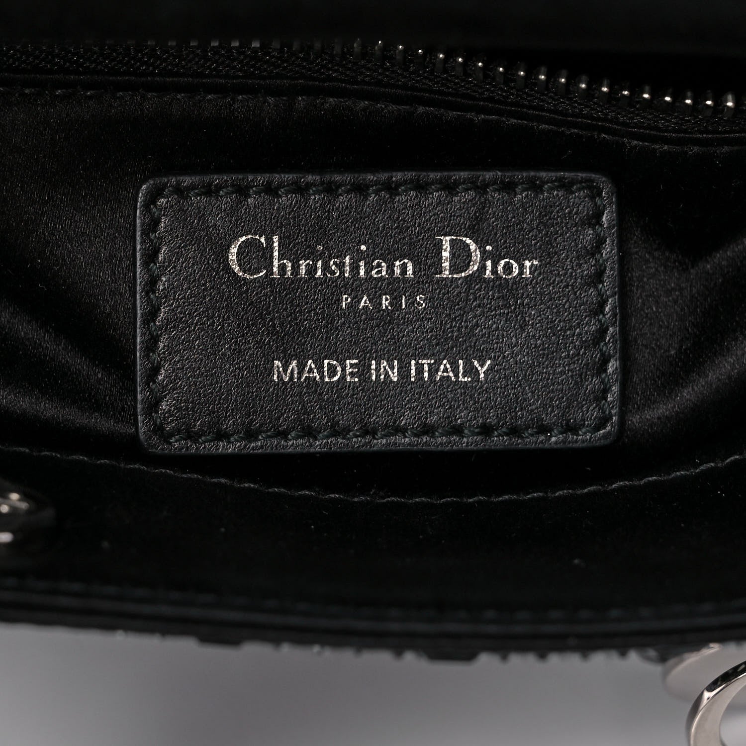 Christian Dior Satin Crystal Cannage Mini Lady Dior Black 8 of 12