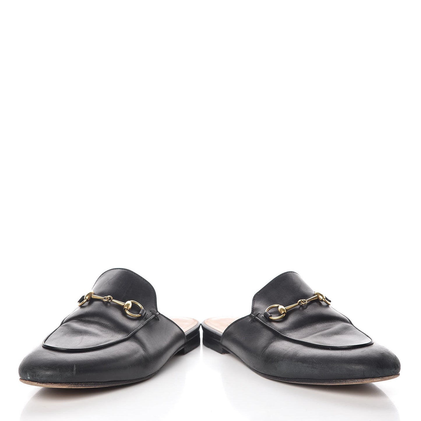 Calfskin Womens Princetown Slippers 39.5 Black