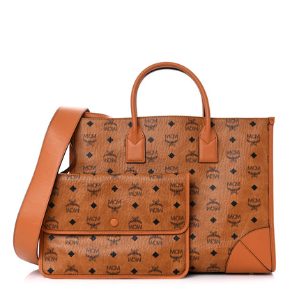MCM Visetos Large Munich Tote Cognac 1 of 9