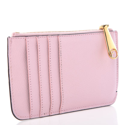 Fendi Vitello Cruise F is Fendi Bi-Color FF 1974 Embossed Key Case Pouch Maya Black Peonia 3 of 10