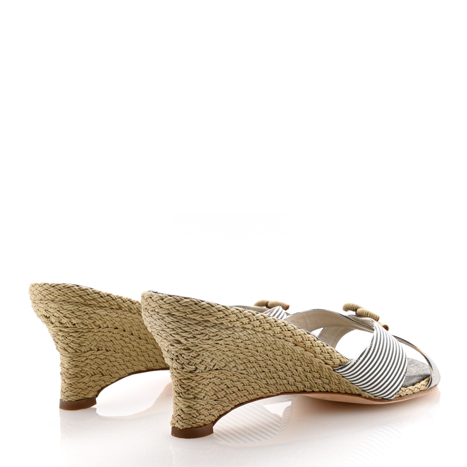 Chanel Fabric CC Espadrille Sandals 40 Beige 5 of 13