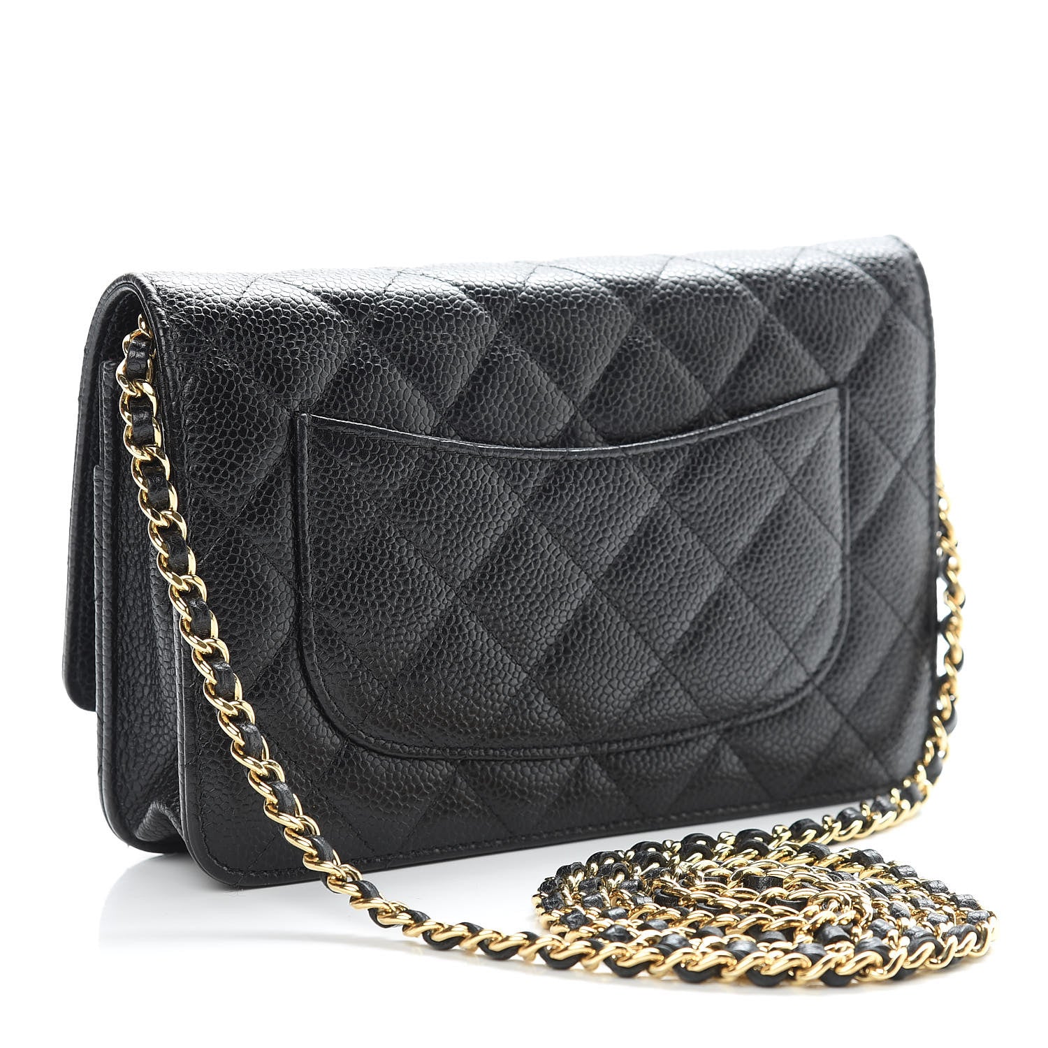 Chanel Caviar Quilted Wallet On Chain WOC Black 3 of 12