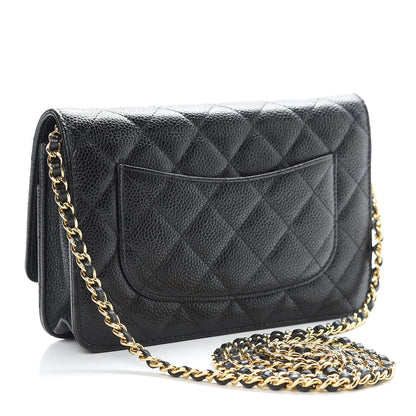 Chanel Caviar Quilted Wallet On Chain WOC Black 3 of 12