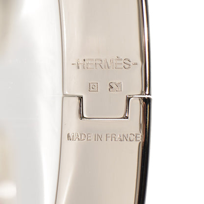 Hermes Enamel Narrow Clic H Bracelet PM White Mango 4 of 5