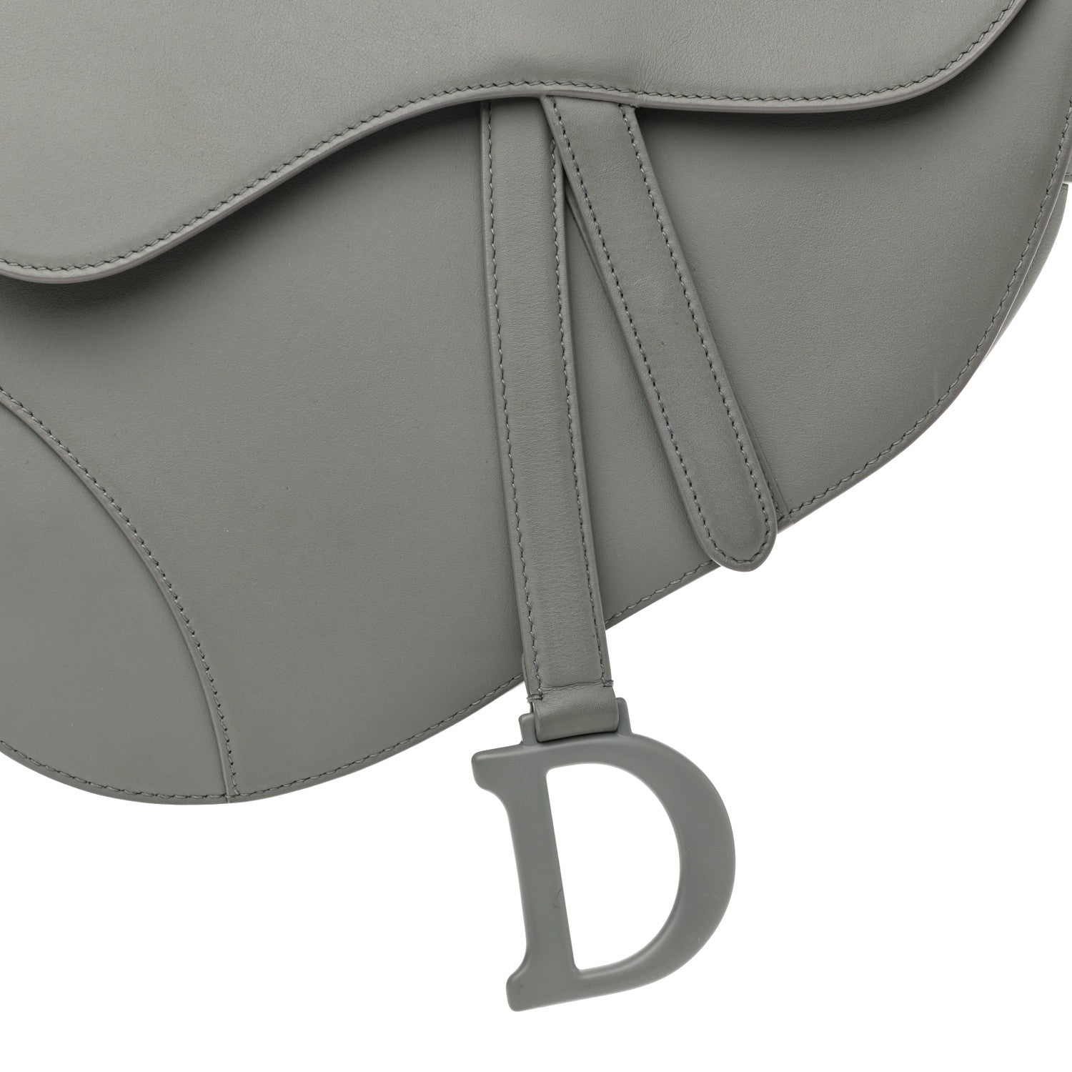 Christian Dior Ultra Matte Calfskin Saddle Bag Grey 8 of 12