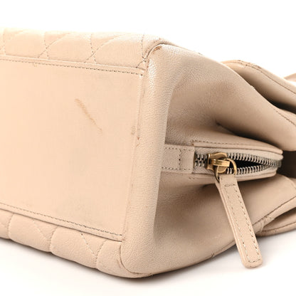 Chanel Shiny Sheepskin Quilted Small Trapezio Flap Beige 10 of 13
