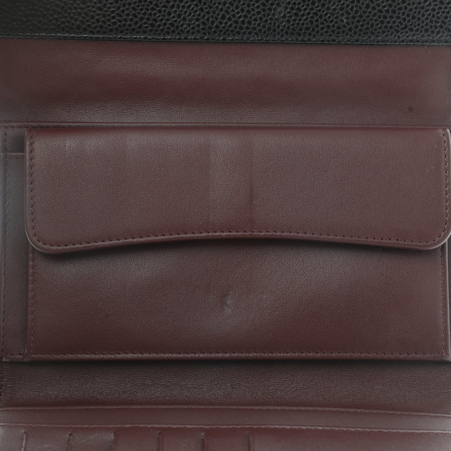 Caviar Quilted Large Flap Wallet Black