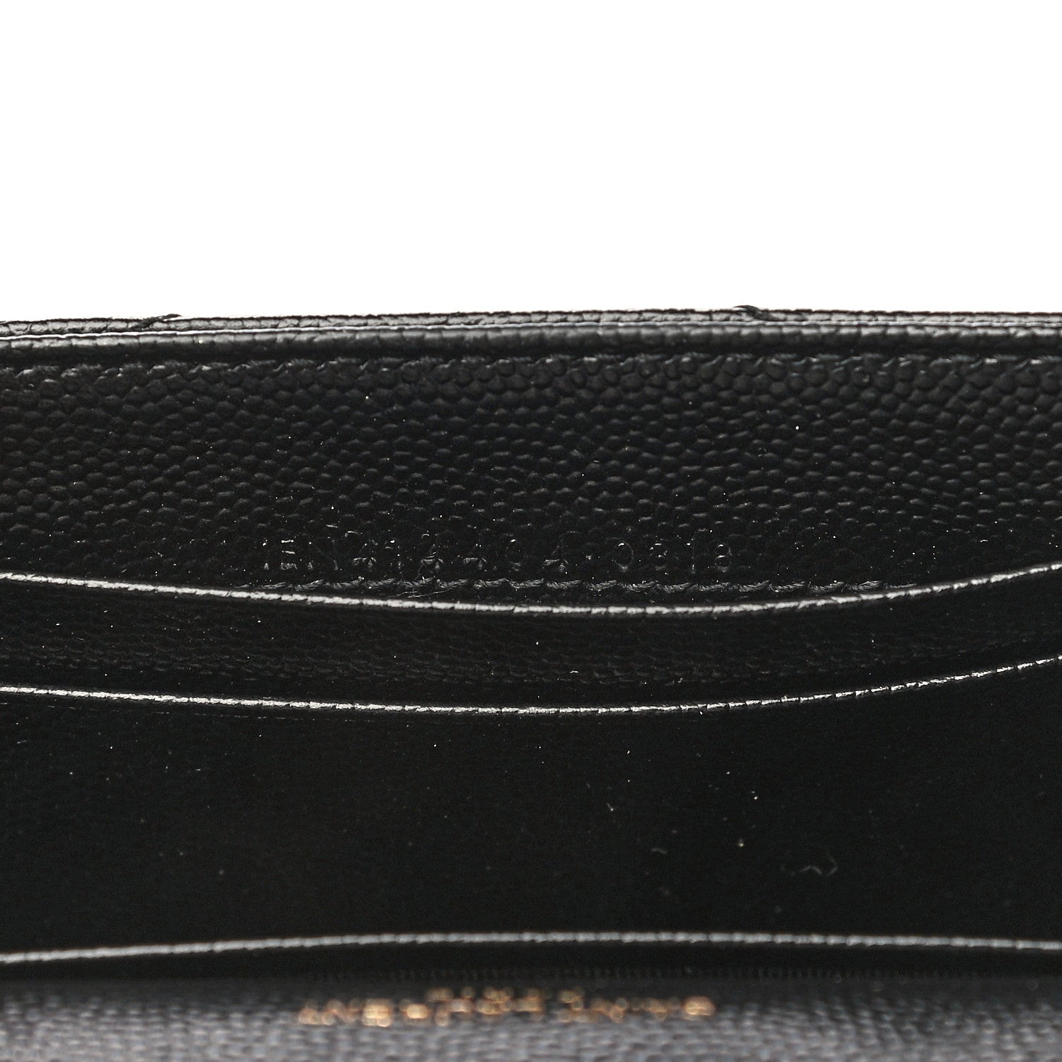 Saint Laurent Grain De Poudre Matelasse Chevron Small Monogram Envelope Wallet Black 7 of 10